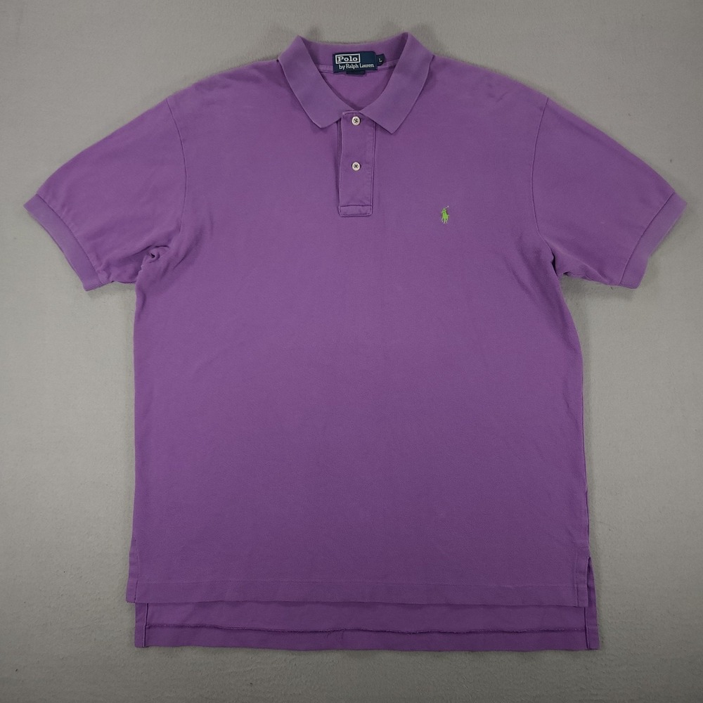 Vtg Polo Ralph Lauren Old Money Preppy Cotton Polo Shirt Men Sz L Golf Casual